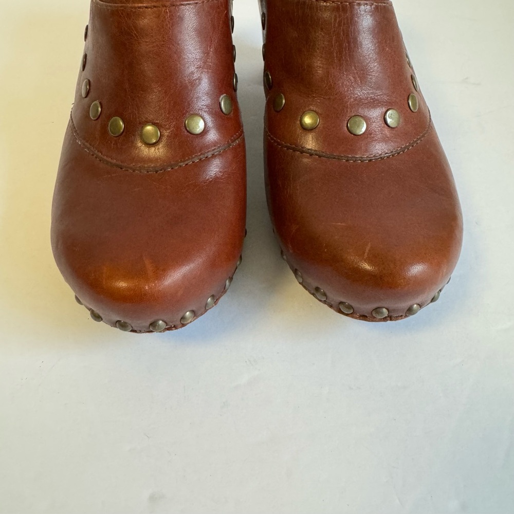 Dansko Ryder Clogs Brown Leather Comfort Shoes Studded Boho Womens 38 - Picture 4 of 10